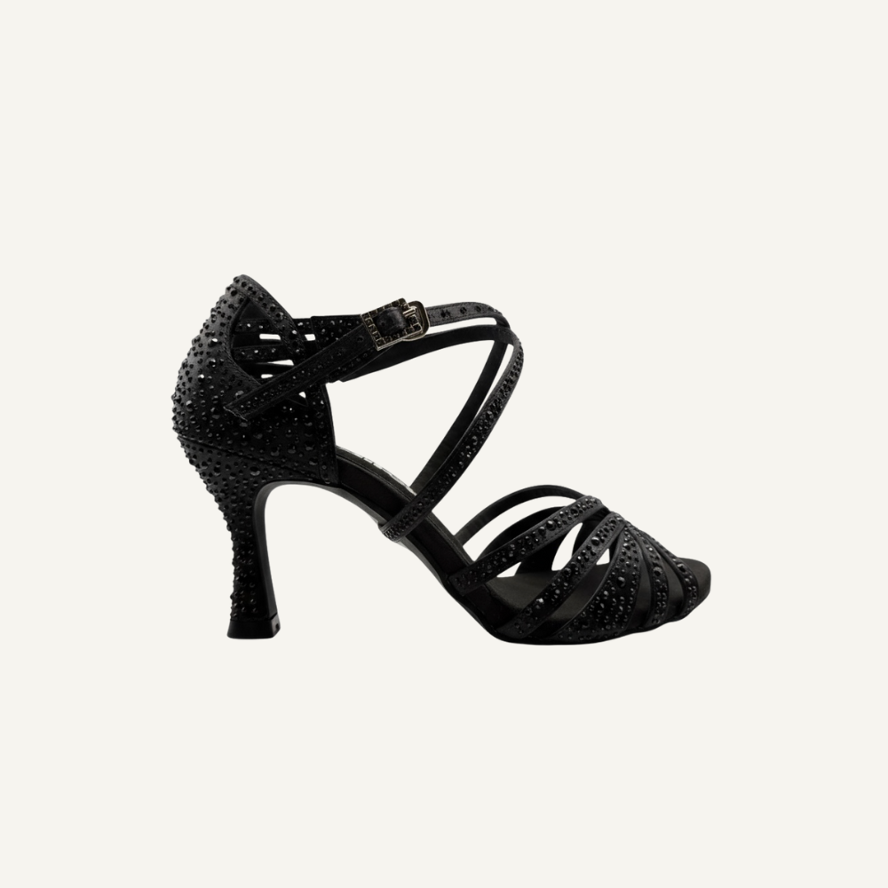 33 Shiny black satin 7,5 cm – Image 1